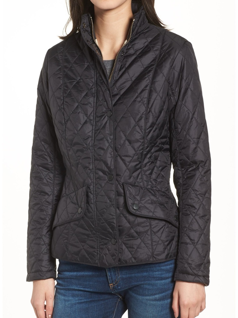 Barbour | Black Flyweight Cavalry Quilted Jacket